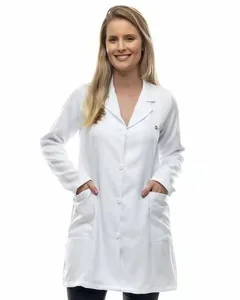 Hot Selling Lab Test Automatic Coat Test Instrument Professional Female Stretchable Doctor Lab Coat Nursing Medical Coat Gown