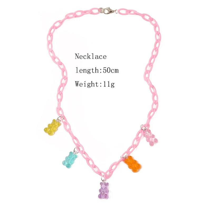 Kawaii Glasses Chains Gummy Bear Pastel Pink Pearl -  Israel