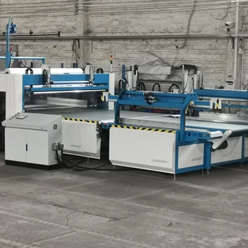 Automatic mattress film packaging PLC control system can be translated mechanically, easily disassembled and easy to operate