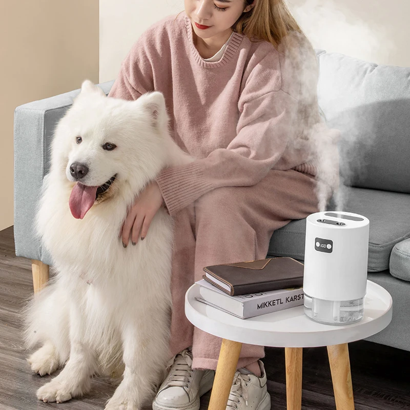2 in 1 Smart Auto Telescopic Mist Cooler Fan Humidifier Usb Blower air Cooling Mini Rechargeable Table Fans with Remote Control