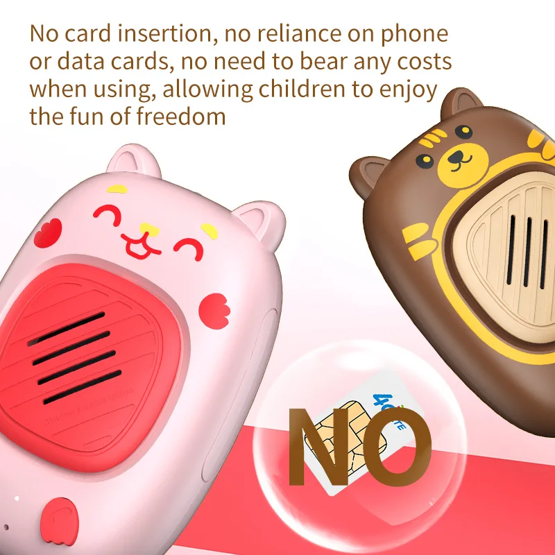 Portable Bi-Directional Walkie Talkie Set for Children Fun Wireless Communicator Made of Durable Plastic
