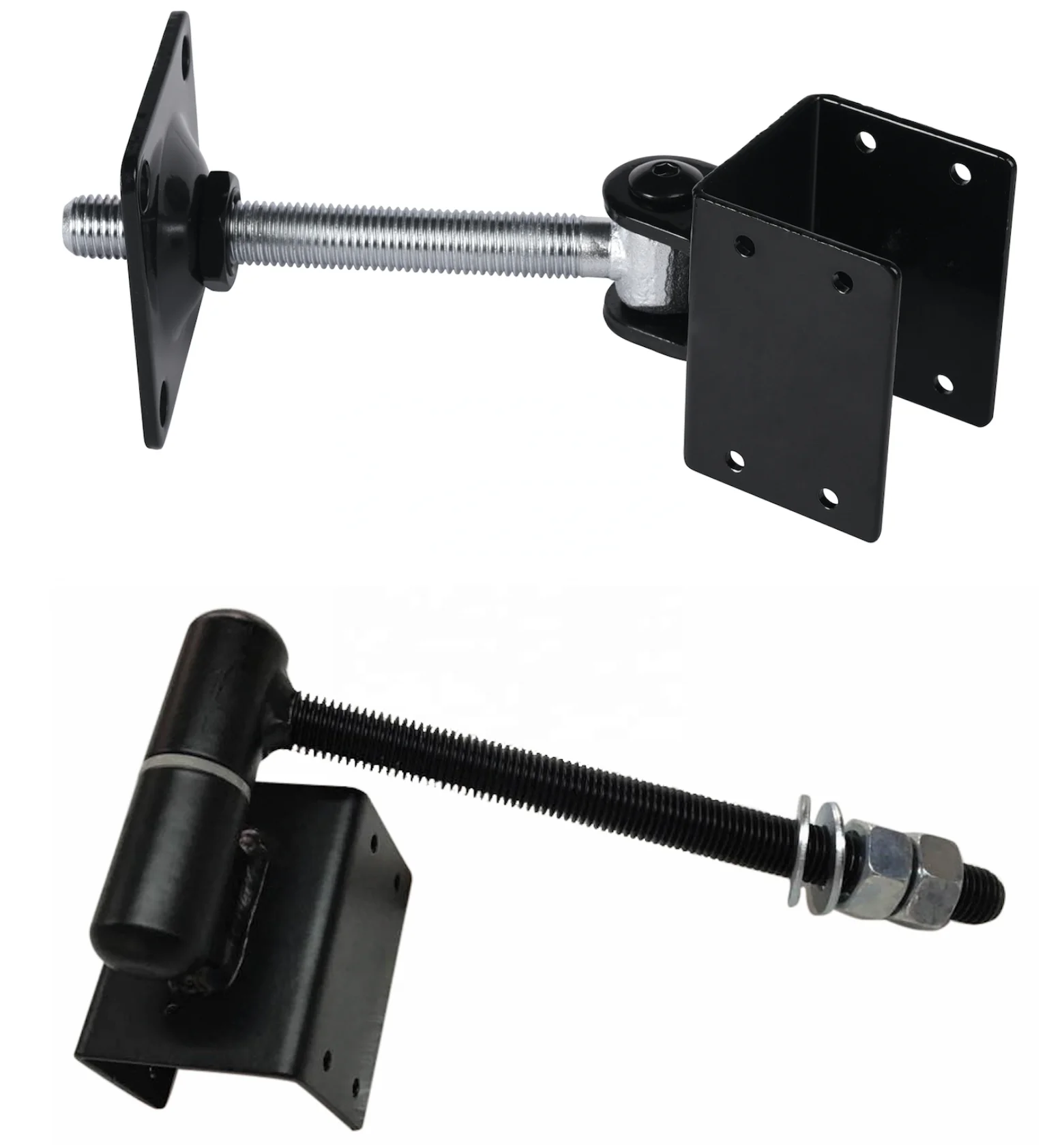 Aluminum Gate Hinge With Long Bolt And Clamp Powder Coating Finish