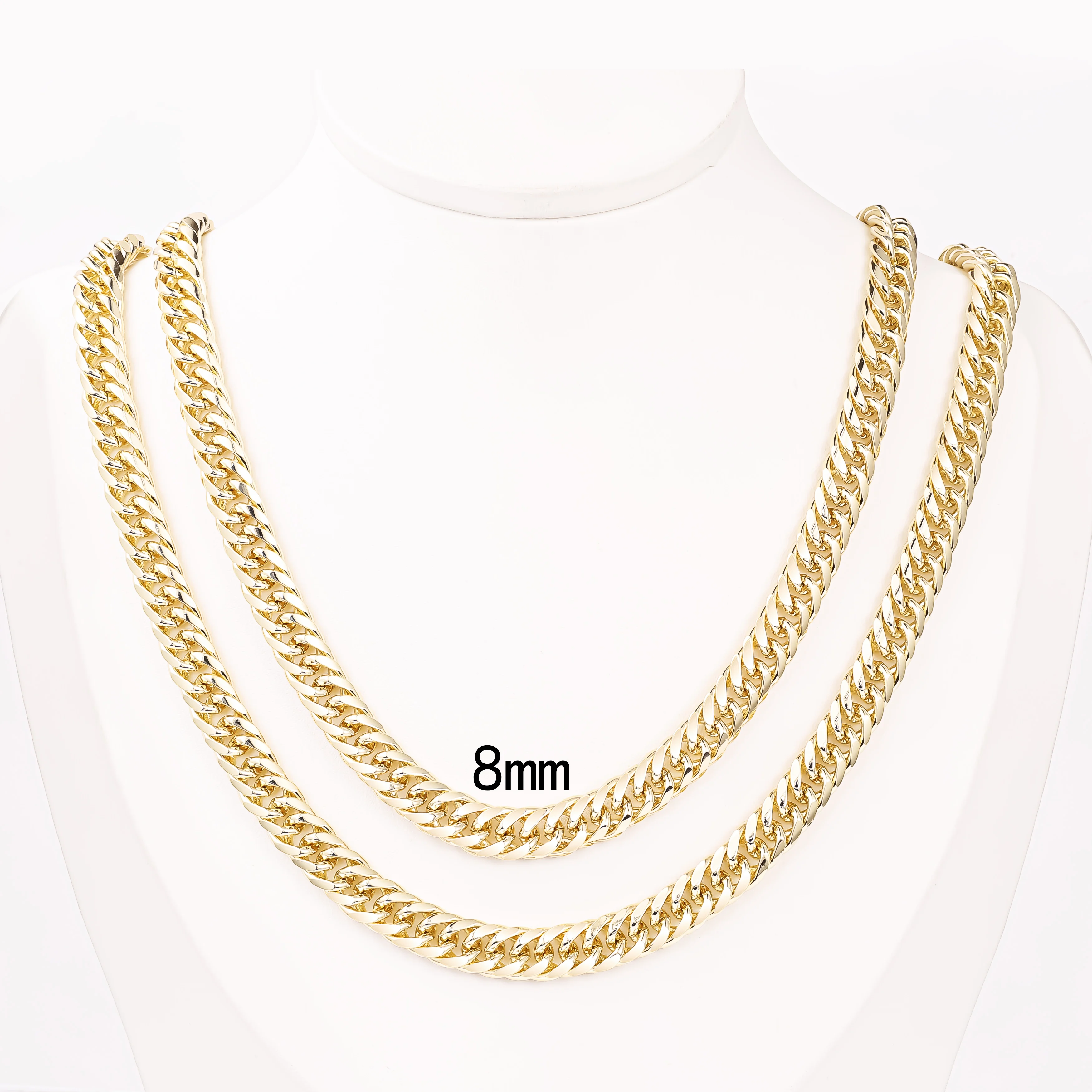 Collana Hip Hop Cubano Collana Hip Hop In Oro Placcato - Catena Cubana Spessa 30x25 Mm, Stile Miami, Lunghezza 30 Pollici Collana Miami 30x25mm - Foto 6