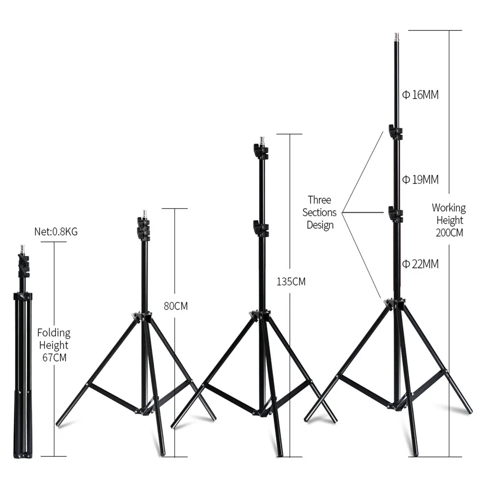 2pcs 50x70CM Photography Softbox Lighting Kits Professional Continuous Light System Equipment For Photo Studio