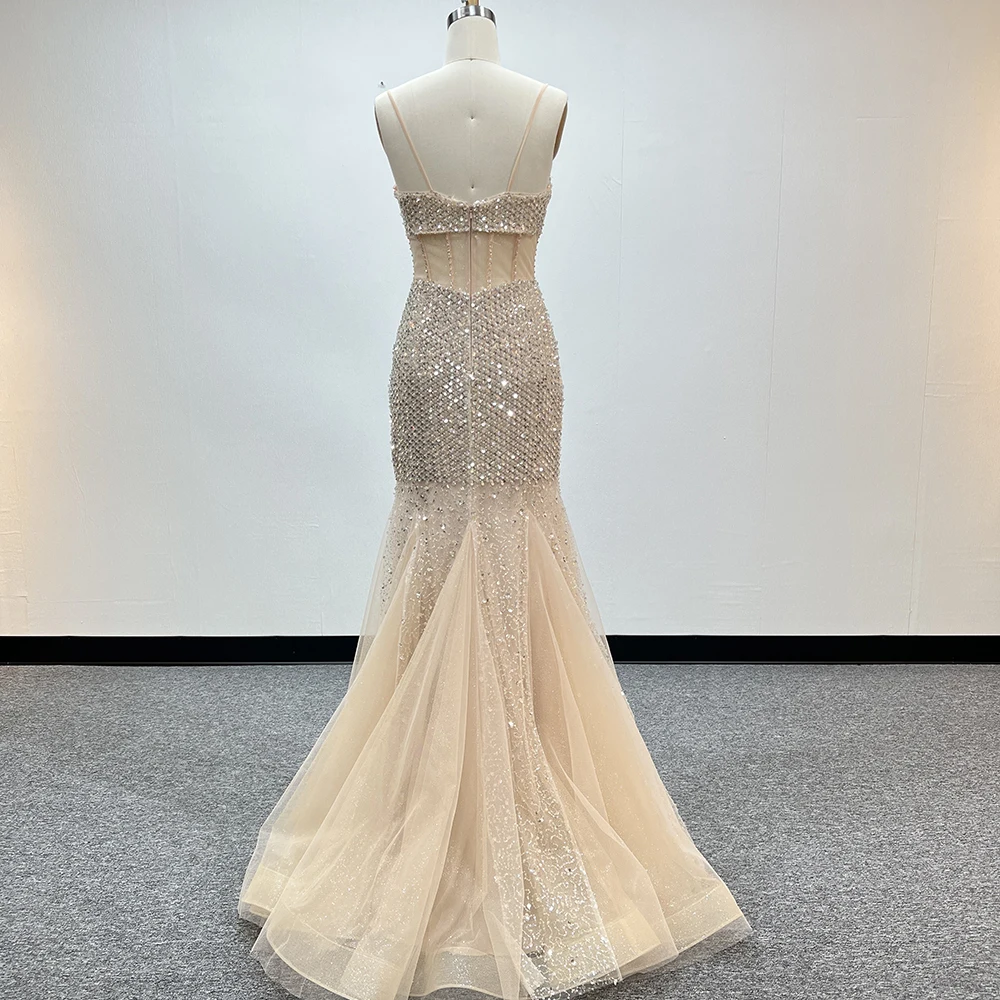 carolina herrera beaded dress 1990s Carolina Herrera Beaded Floral Arrow Plunge Back Evening Dress main image 0