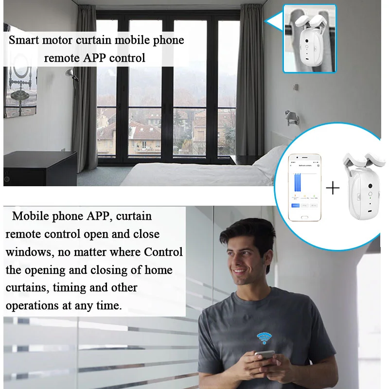 Curtain Opener Timer Setup for Alexa Google Home Motor Curtain Wifi Zigbee Curtain Tuya Smart