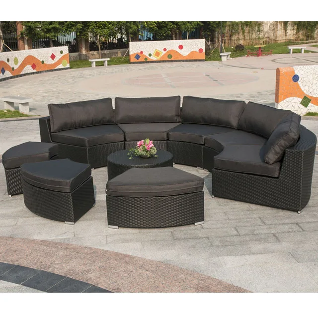 Garden Sofa Corner Clearance Sale Hotel Outdoor Semicircle Aluminium