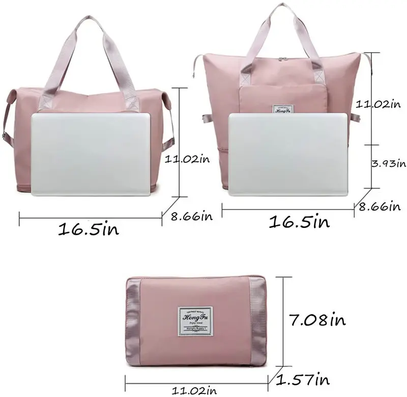 Large Capacity Folding Travel Bag Women Travel Bags Large Capacity Hand Luggage Tote Duffel Set For Lady