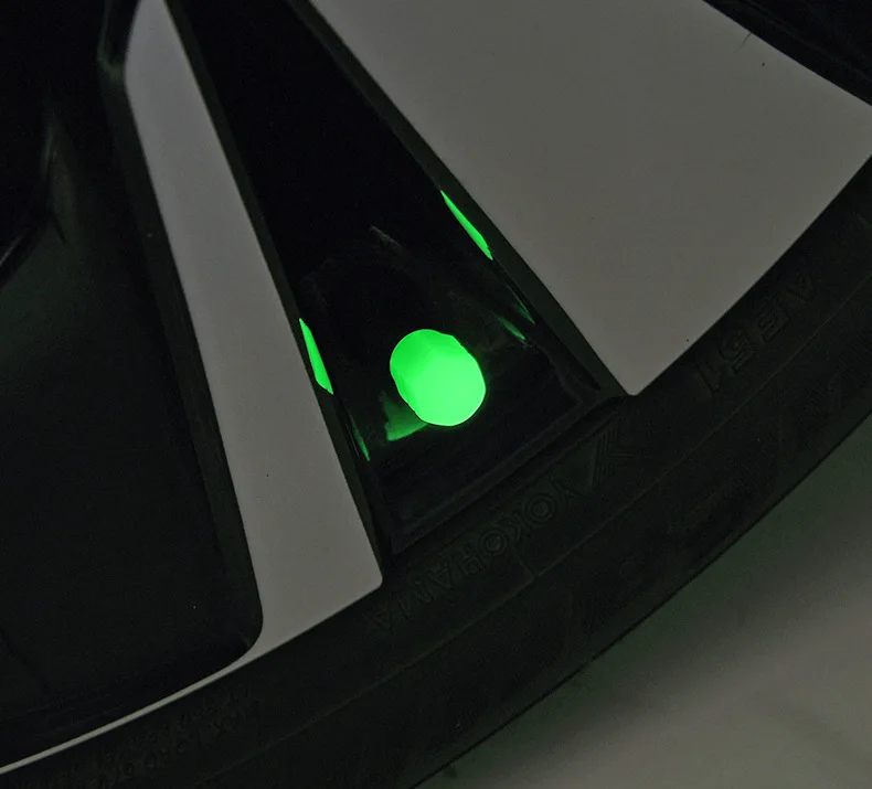 Универсальный колпачок для ступицы автомобильного колеса, светящийся пыленепроницаемый декоративный светящийся колпачок для клапана шины, колпачки для стержней обода колеса