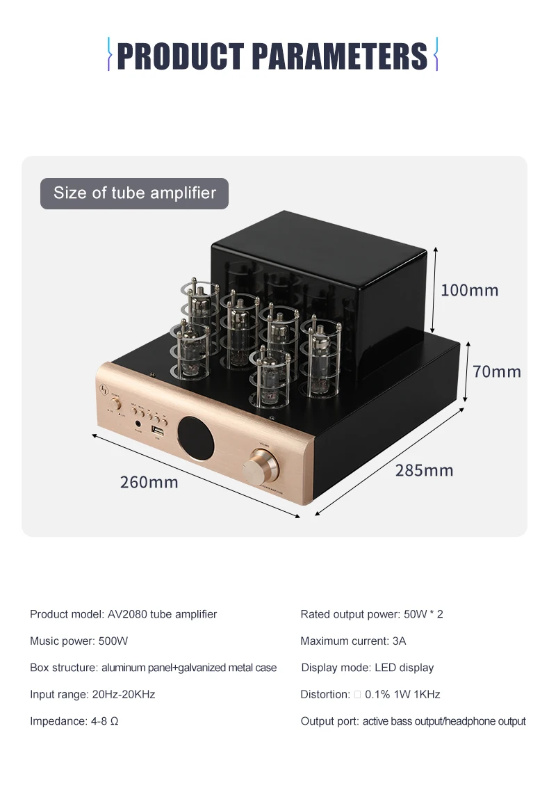 Amplifier Power Sound System Professional 2ch 100watt Power Amplifier