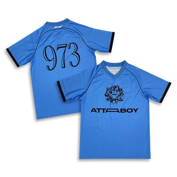 Trendy Streetwear Retro Crop American Football Shirt soccer jersey Custom Mesh American Football Jersey
