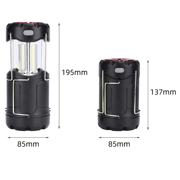 Portable mini folding collapsible telescopic outdoor reto led camping lantern light usb c rechargeable battery powerbank magnet factory