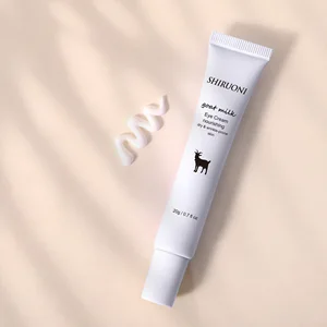 Custom Logo Goat Milk Eye Glowing Cream Vegan and Organic Anti-Wrinkle Brightening Under Eye Skincare Vitamin Cream