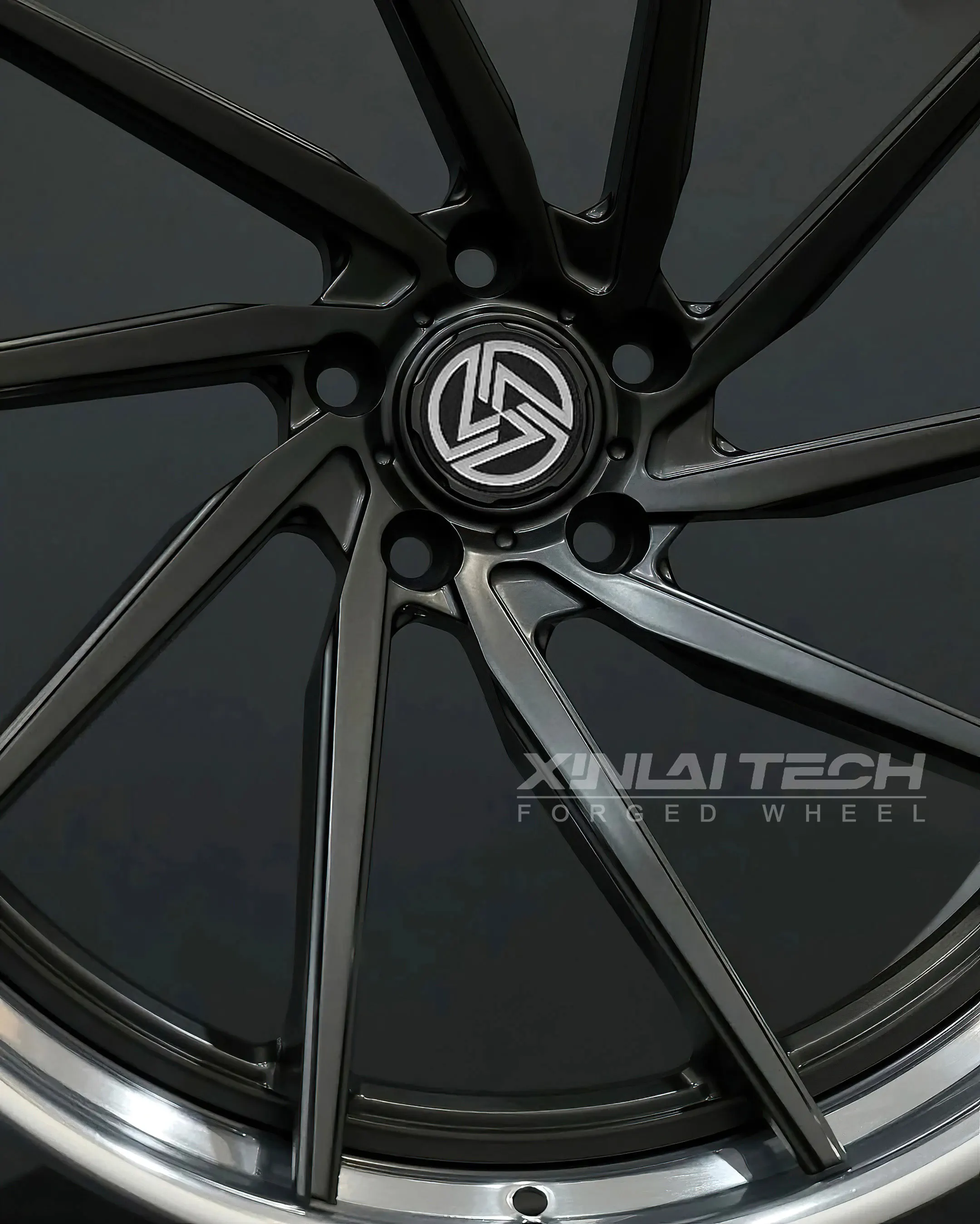 XL 2 Piece Forged Brushed Polished Black Wheel 5x120 5x112 5x114.3 18 19 20 21 22 Inch Custom Deep Dish Concave Car Wheel - Image 4
