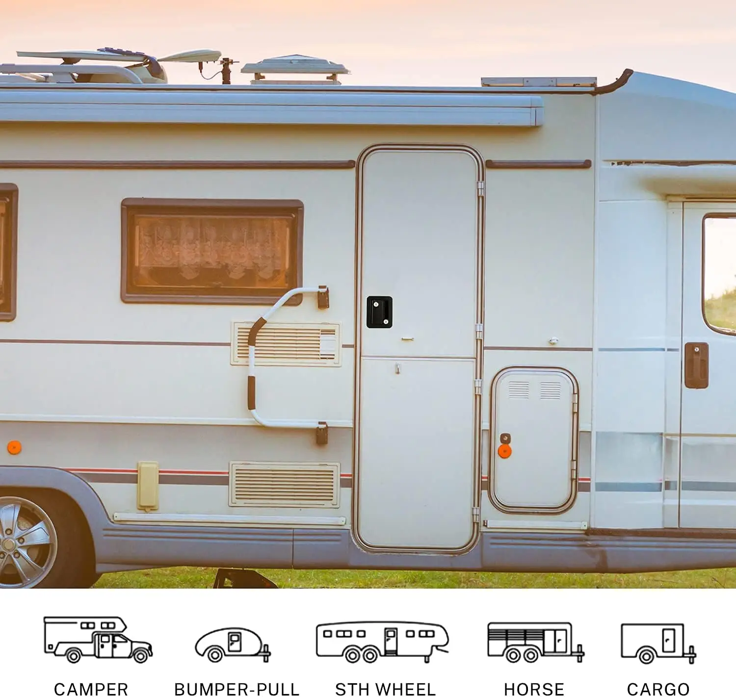 Rv Class C Door Deadbolt Lock Latch Motorhome Camper Outdoor Lock Travel Trailer Truck Caravan Entry Compact Rv Lock details