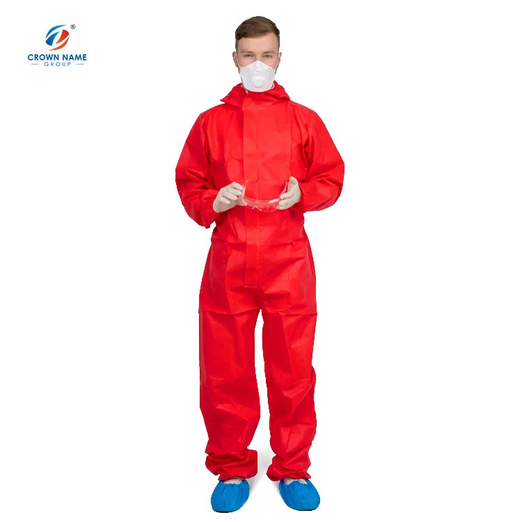 High Quality Nonwoven Coverall Pink Disposable Coveralls