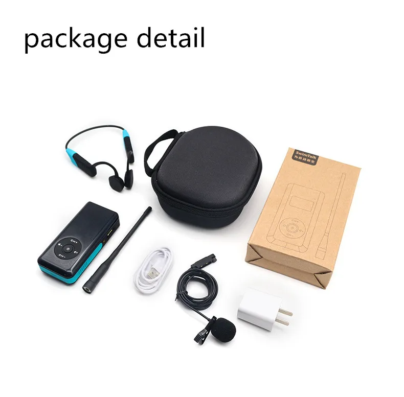 Underwater Swim Coach Walkie Talkie Communication Ear Phone Swimming