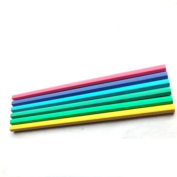 7Inch FSC/EN71 Custom logo Softwood Soft Cores 6Pcs Pastel Color Pencil Set With Free Sharpener