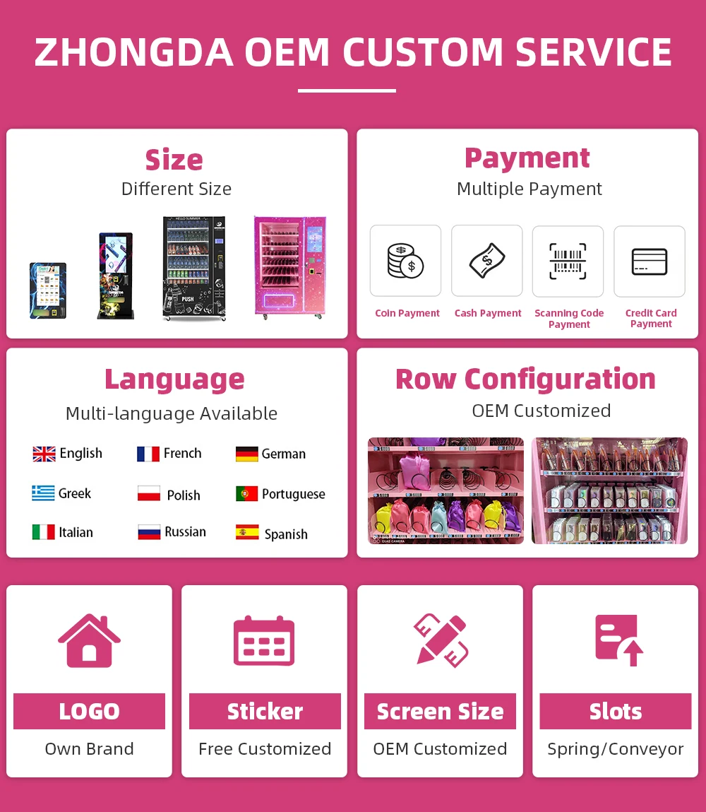 Id Card Reader Vending Machine Age Verification 32 Inch Mini Touch