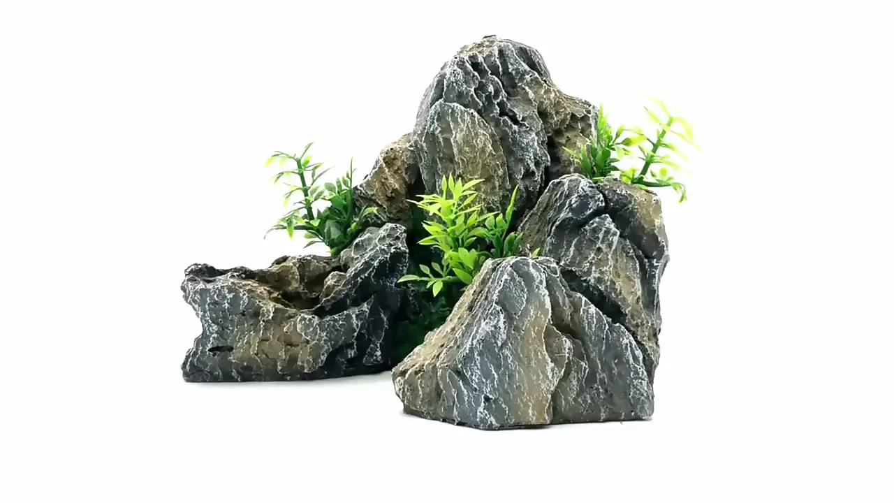 Xinly Custom Made Handmade Aquarium Resin Ornament Rock For Fish Tank ...