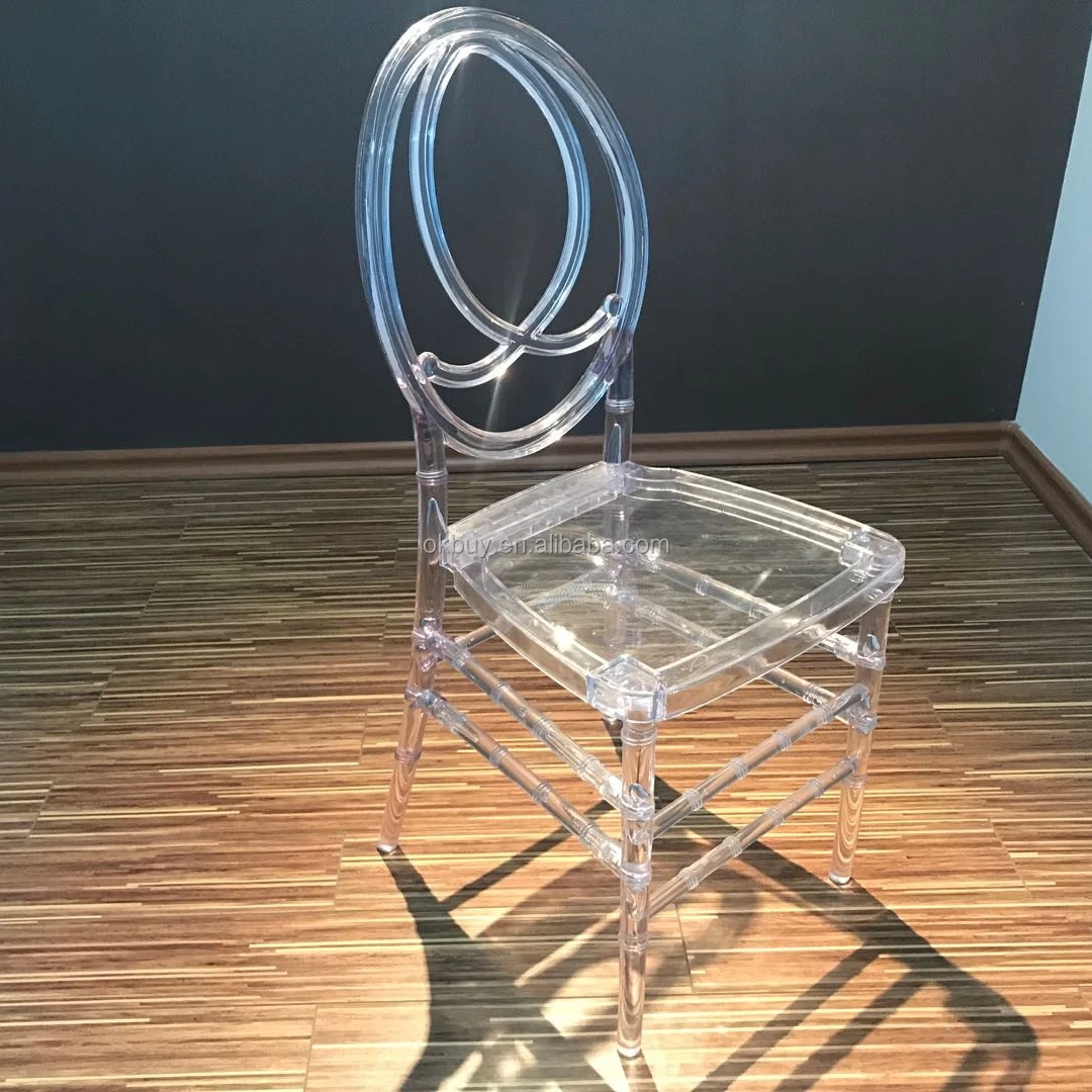 Wholesale Stackable Clear Transparent Resin Chiavari Chair White Plastic Acrylic Phoenix Napoleon Wedding Chair for Hotel Events
