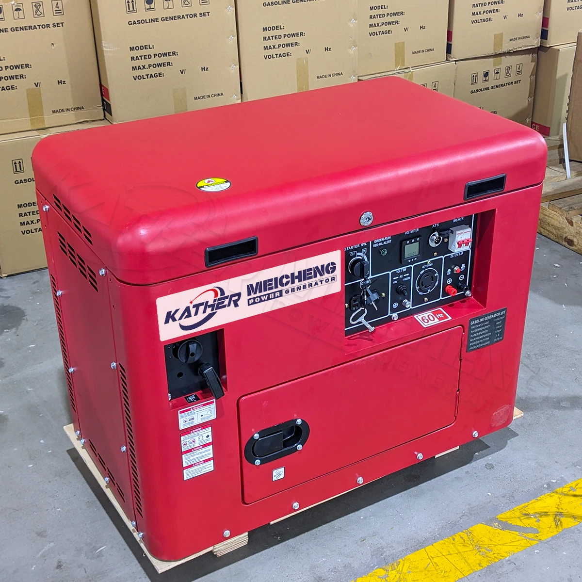 10 KVA Zvočno izoliran bencinski generator električne energije 380 V/230 V/120 V Tihi prenosni bencinski generator Cena 10 kW 12 kW 20 kW