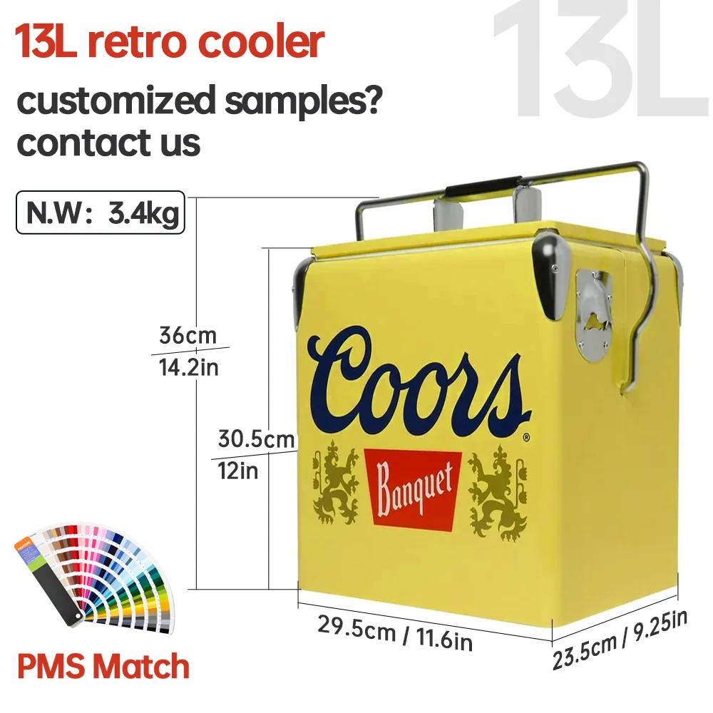 Small Ice Cream Cooler Stainless Chilly Box Chest Throwback Luxury