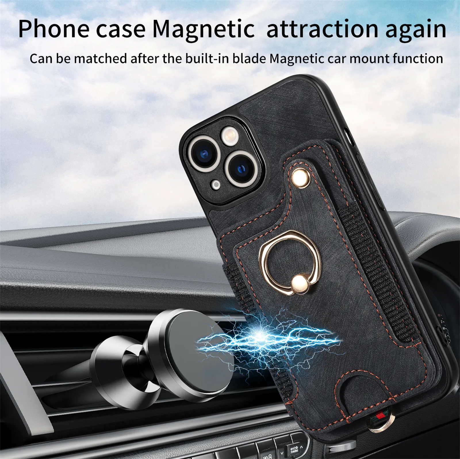 Multi-function Leather Phone Case With Rfid Blocking And Ring Holder_voghion.com