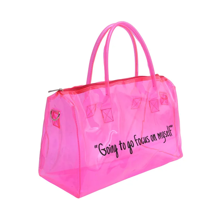 Fashion Summer Duffel Tote Bag Women Trendy Overnight Transparent PVC  Holographic Duffel Bag Neon Travel Bag - China Weekend Bag and Travel Bag  price