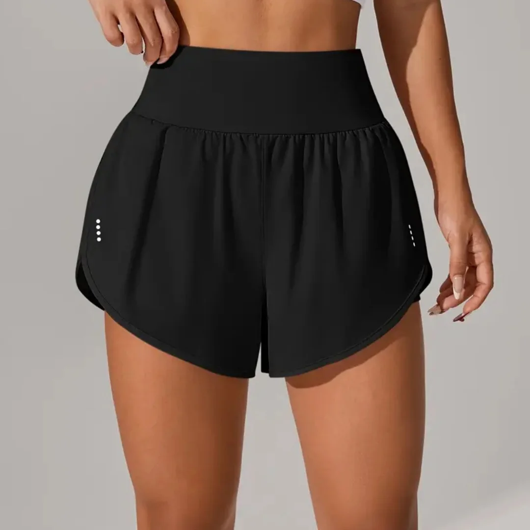 Versatile Basic Women Short Sports Shorts Delicate Skin Friendly Moisture Wicking Yoga Running Fitness Shorts