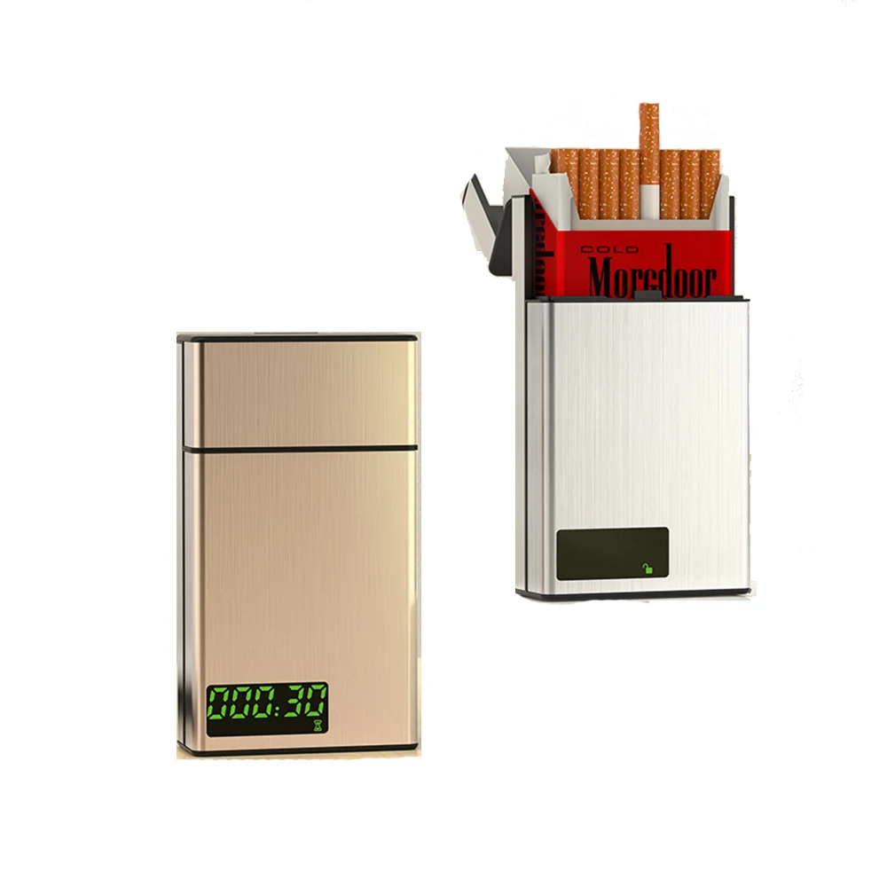 Portable Timed Quit Smoking Locking Timer Cigarette Case Cigarette Box with  Timer