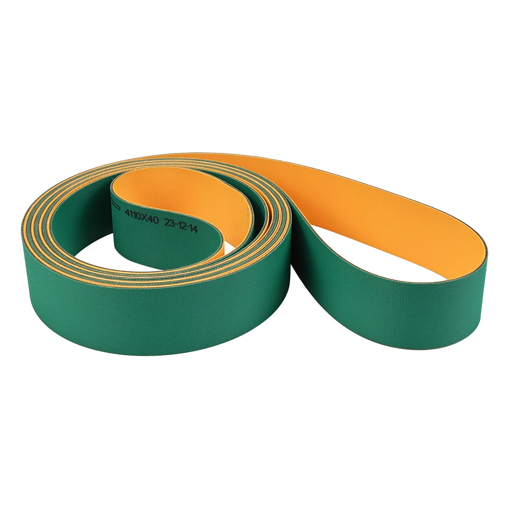 Yellow Green Power Flat Transmission Belt Nylon Belt Sandwich Belt