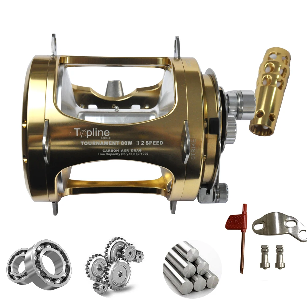 Gold Marine Ocean Tuna Shark Offshore Deep Sea Fishing Reels