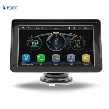 BQCC 7'' IPS Screen Portable Wireless CarPlay MP5 Car Player Support HD Camera Android Auto Multimedia Smart Stereo Radio