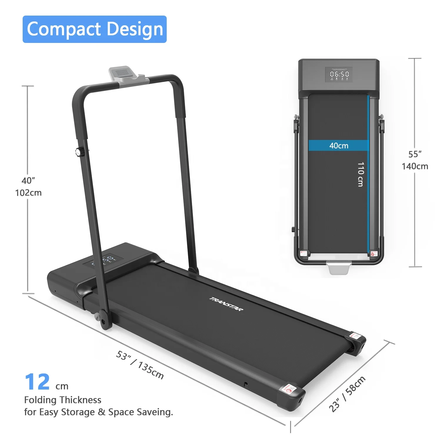 Under Bed Desk Small Walk Treadmill Foldable Portable