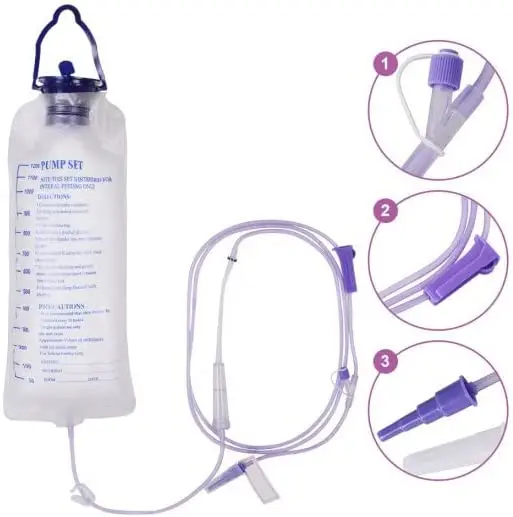 Conod Disposable Medical Sterilized Transparent PVC Enternal Feeding Bag