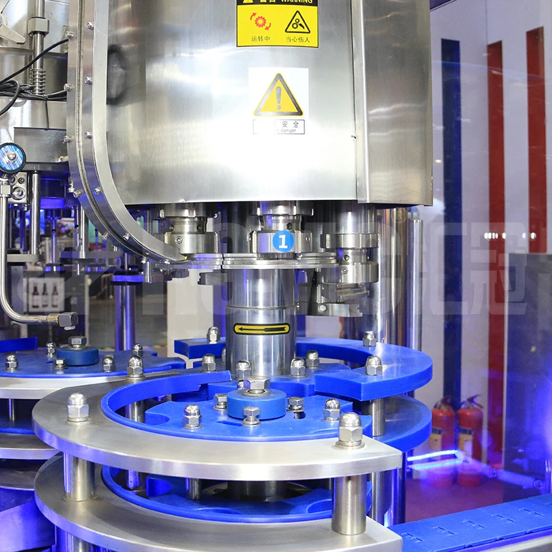 HGMC啤酒瓶灌装机18-6液体碳酸汽水饮料水杯自动装瓶封盖线饮料