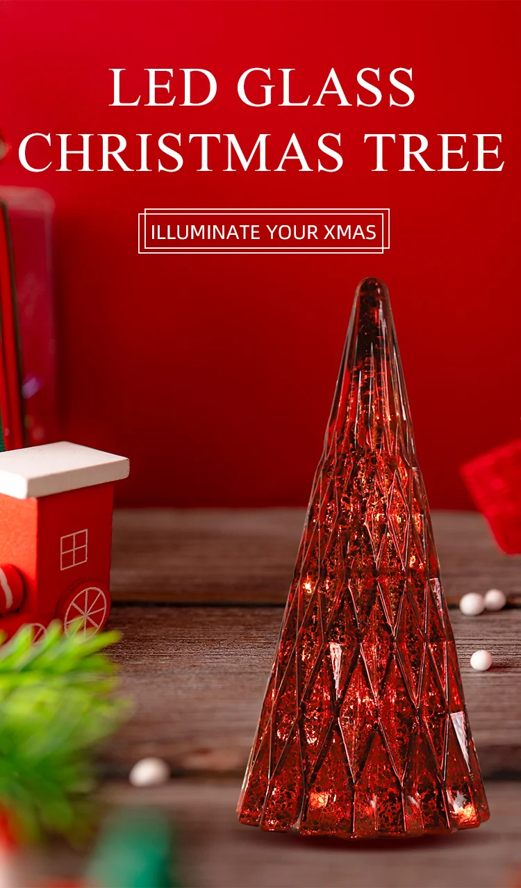 custom christmas custom shape xmas ornaments 3d christmas tree Christmas tree table led manufacture