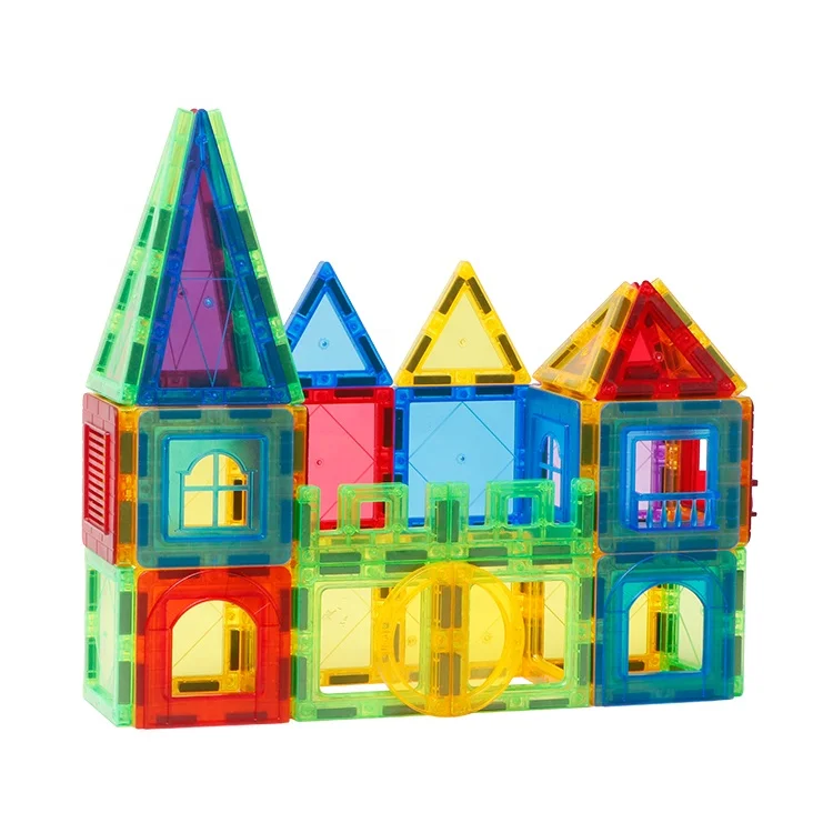 Kids Magnetic Tiles Building Blocks Set 3D Magnet Building Tiles Construction Toys for Toddler