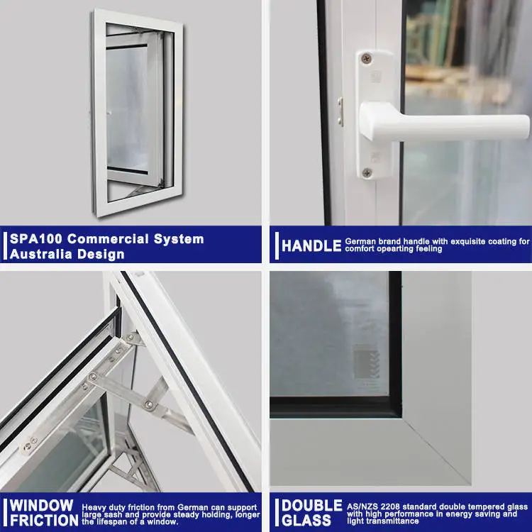 FPA Approval Impact Window Laminated Glazing Tilt Turn
