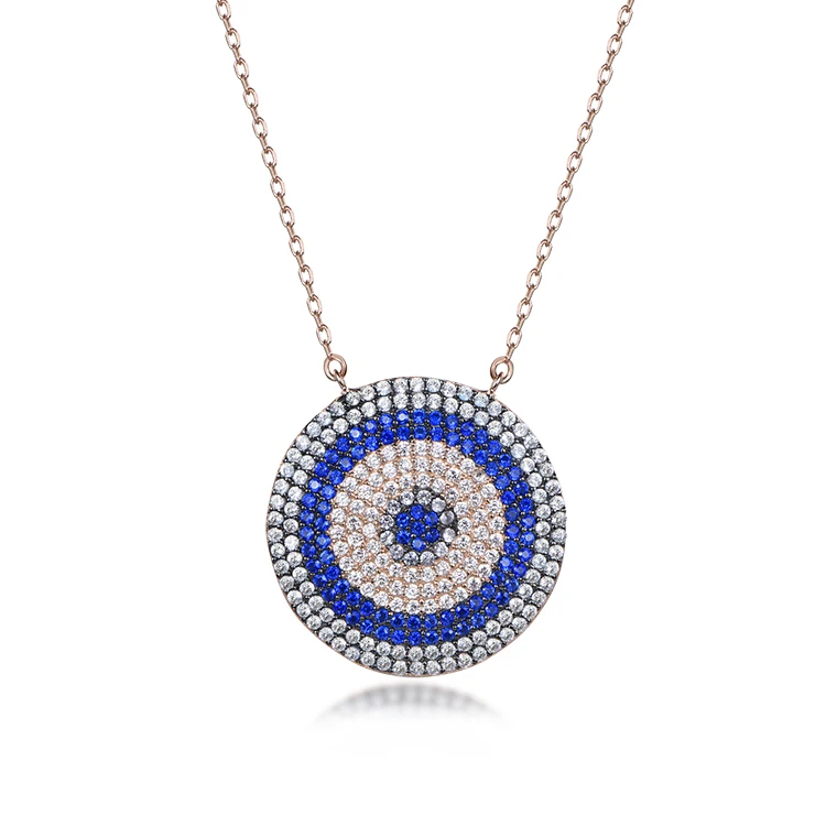 Creative Turkish Eye necklace with blue diamond pendant necklace