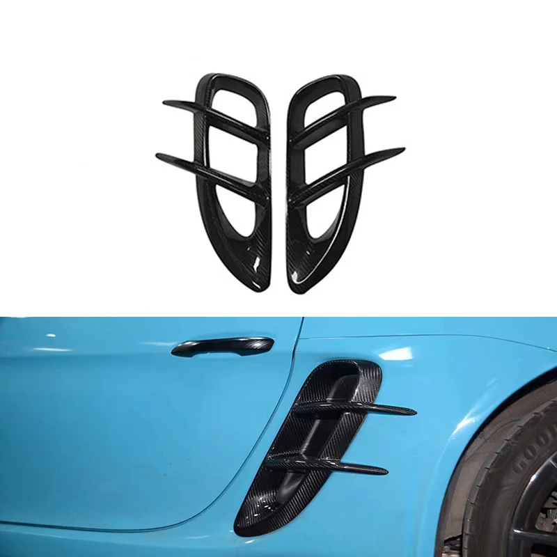 Best Quality Carbon Fiber Fibre Bodykit Front Bumper Side Fender Air Vent Fit For Porsche 718 Boxster