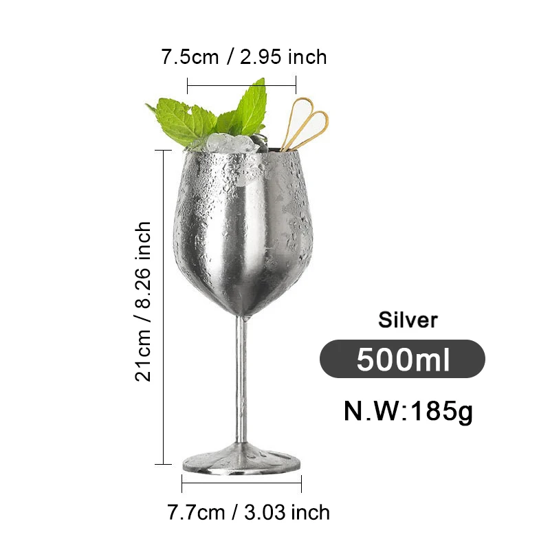 modern cocktail glasses stainless steel 304