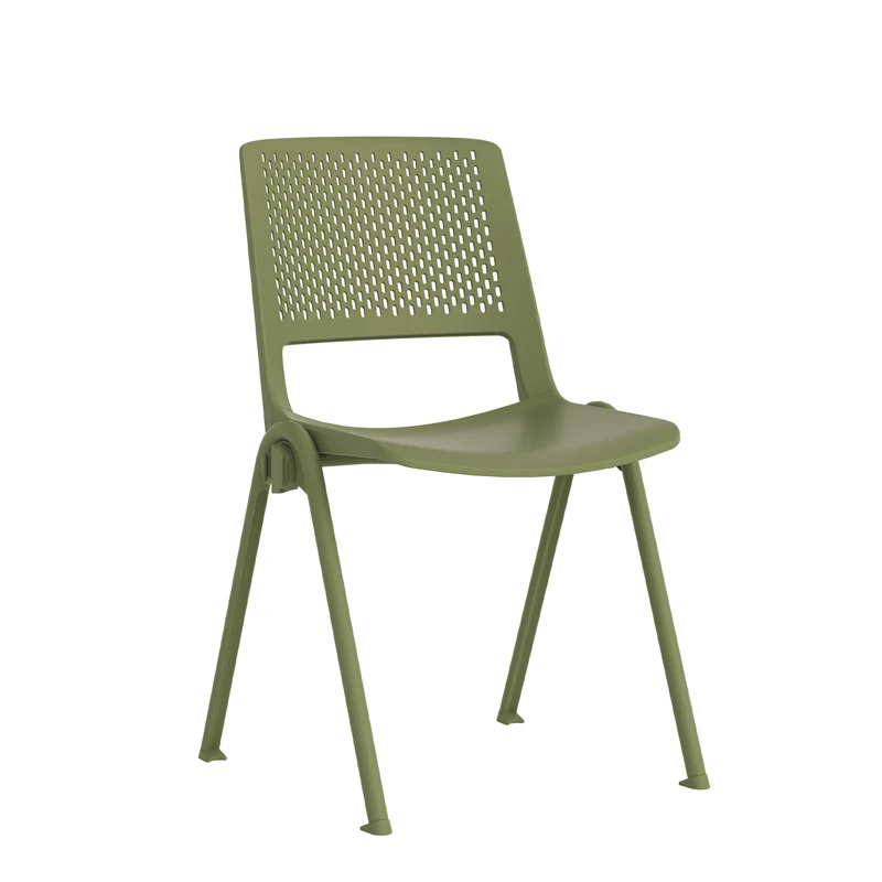 University College School Training Room Conference Chair Durable Metal Plastic Stackable Student Study Chair for Office Meeting