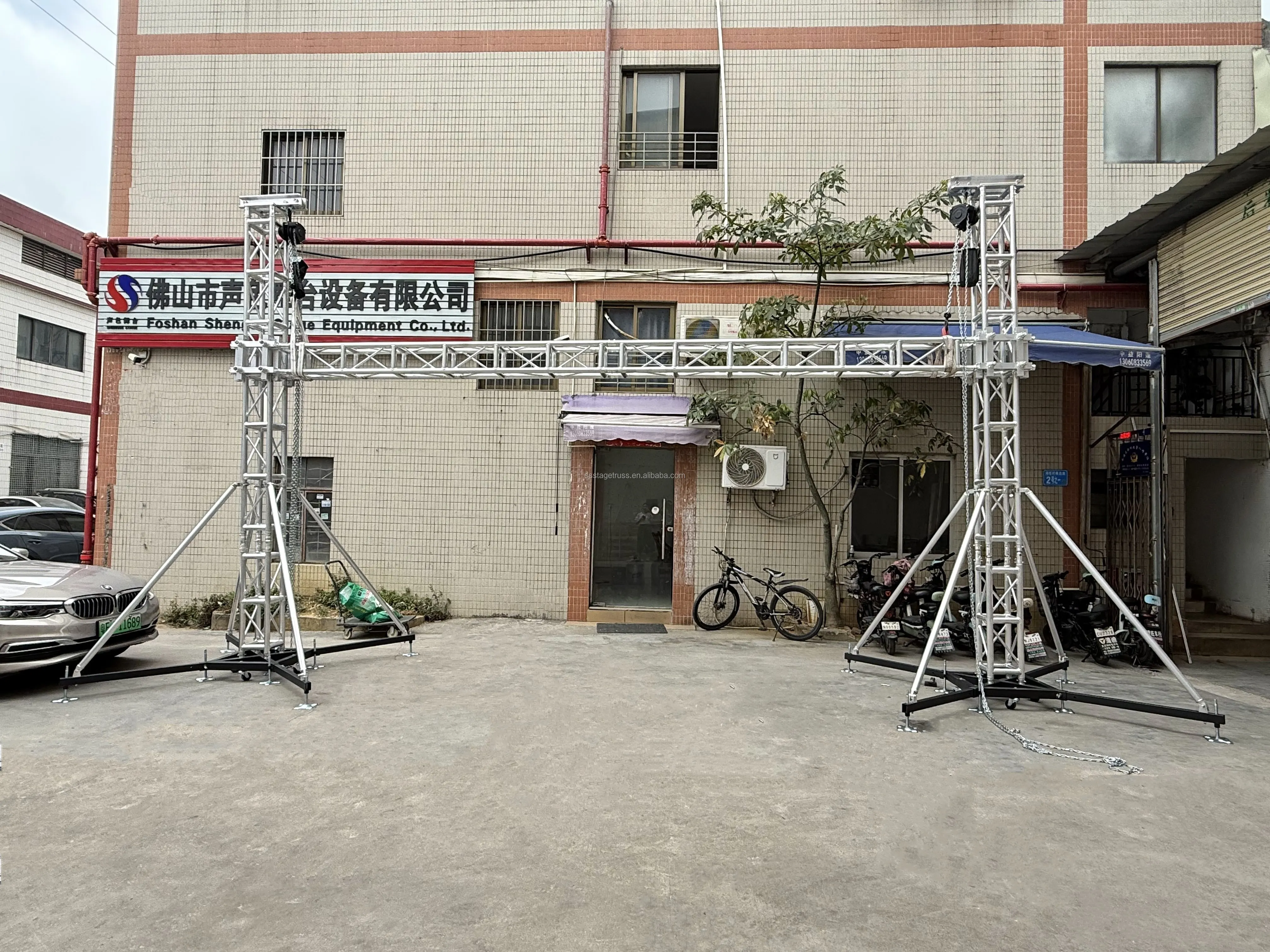 product aluminum truss manual lifting system portable quick assembly stge lighting display truss led screen hanging truss 87m-2