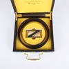 Set regalo con fibbia in pelle nera PD 167,115 cm
