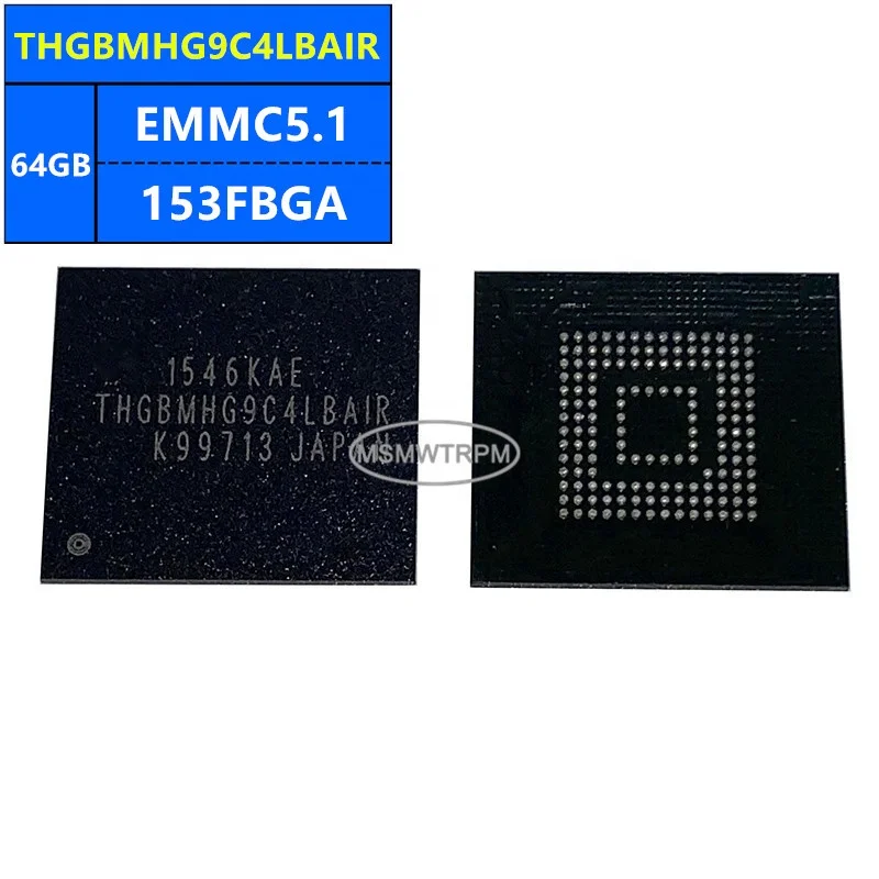 ICケ－ブル2本 THGBMHG9C4LBAIR EMMC5.1 64GB Memory Chip - Original in Stock
