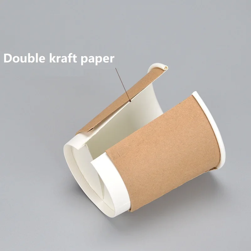 Custom Eco Friendly Paper Cups 8oz Double Wall Hot Coffee Paper Cups