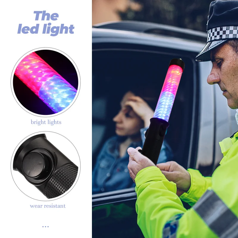 PVC Led Road Traffic Control Baton 30cm Led Traffic Baton Whistle LED Traffic Wands