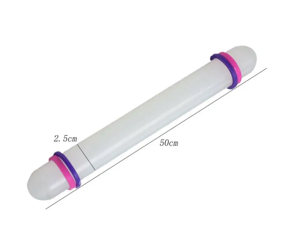 Белая антипригарная скользящая скалка для помадки Скалка торта теста ролик украшения ремесла инструмент выпечки и